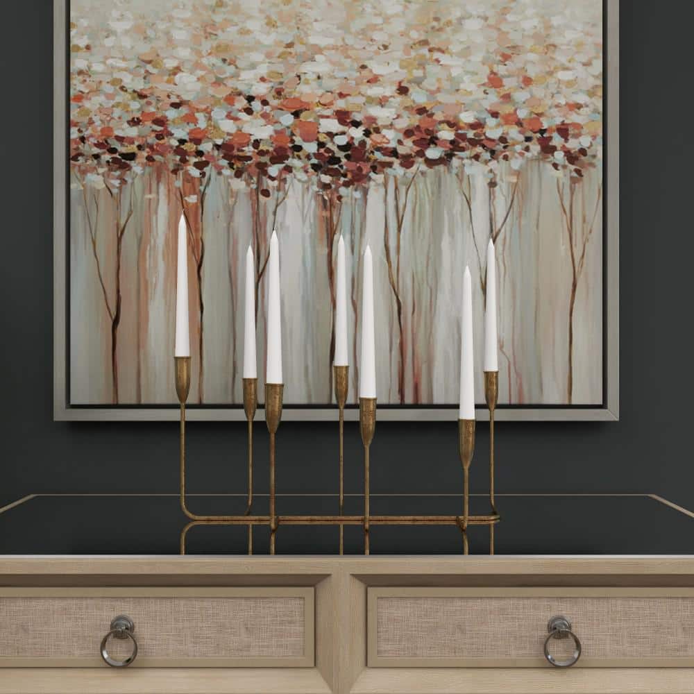Gold Slim 7-Candle Metal Candelabra
