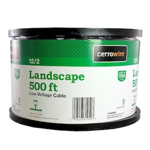 500 ft. 12/2 Black Stranded Low-Voltage Landscape Lighting Wire