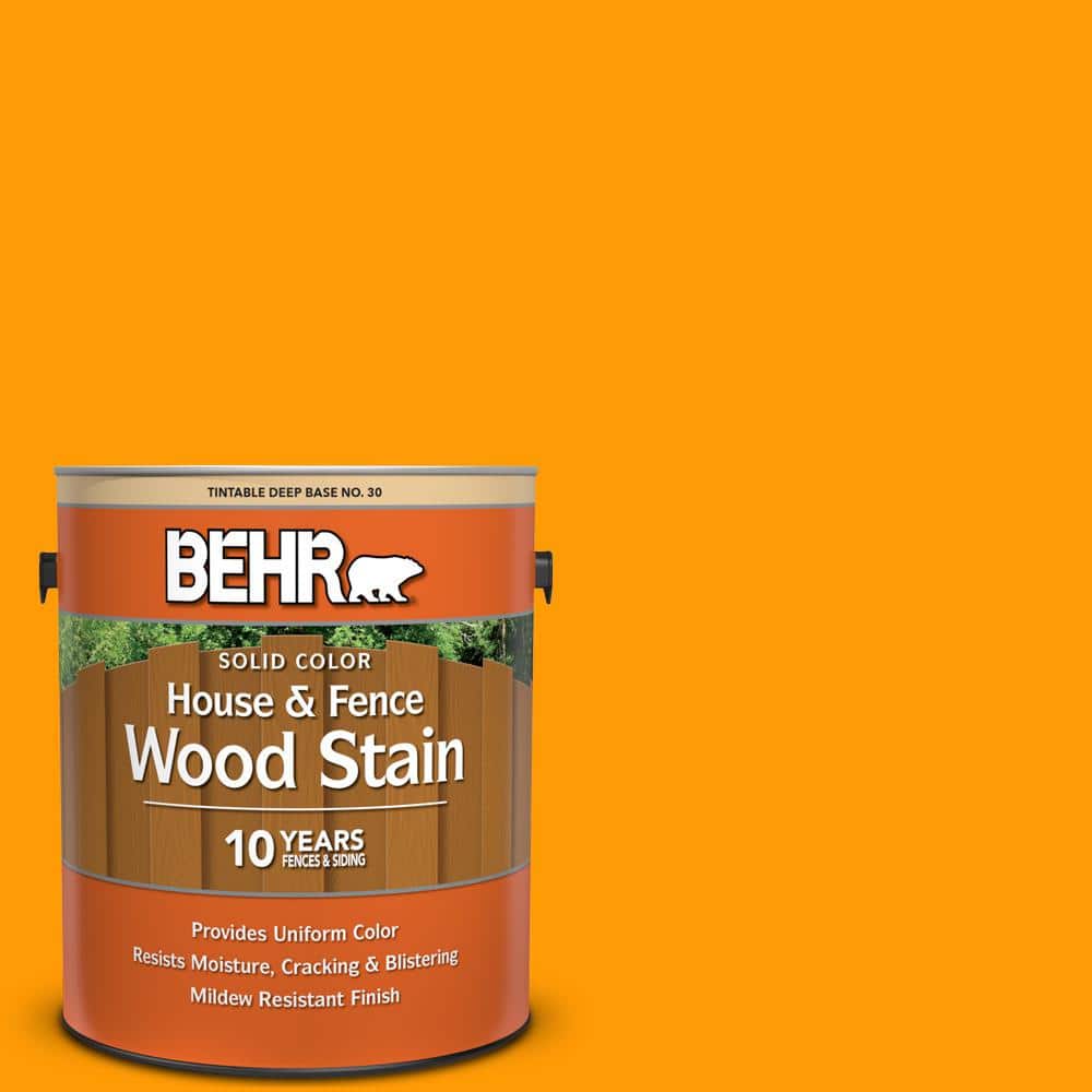1 gal. #S-G-320 Atomic Tangerine Solid Color House and Fence Exterior Wood 