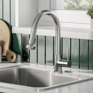 Nouvet Single-Handle Pull Down Sprayer Kitchen Faucet in Brushed Nickel