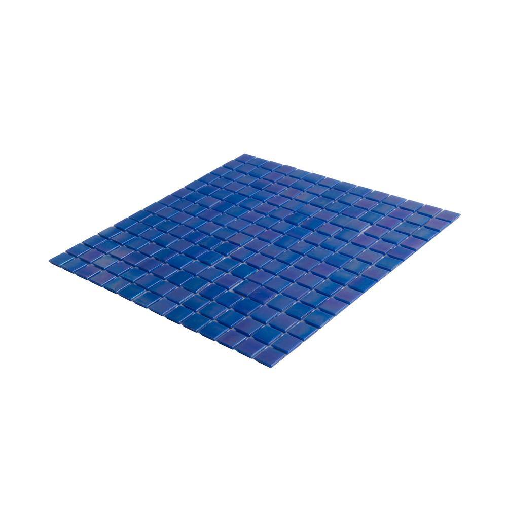 Royal Blue 12" x 12" Glossy Glass Mosaic Tile