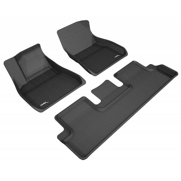 3D MAXpider Black Tesla 3 2018-2019 Models Custom Car Floor Mat Set