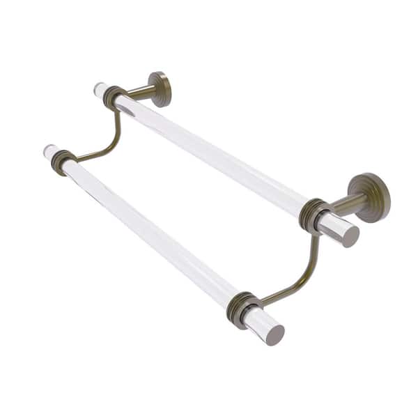 Allied Brass Pacific Beach Collection 18 in. Double Towel Bar with Dotted Accents in Antique Brass