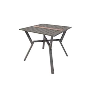 Grey Metal Outdoor Dining Table