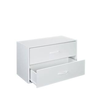 24 in. W White Base Organizer with drawers for Wood Closet System
