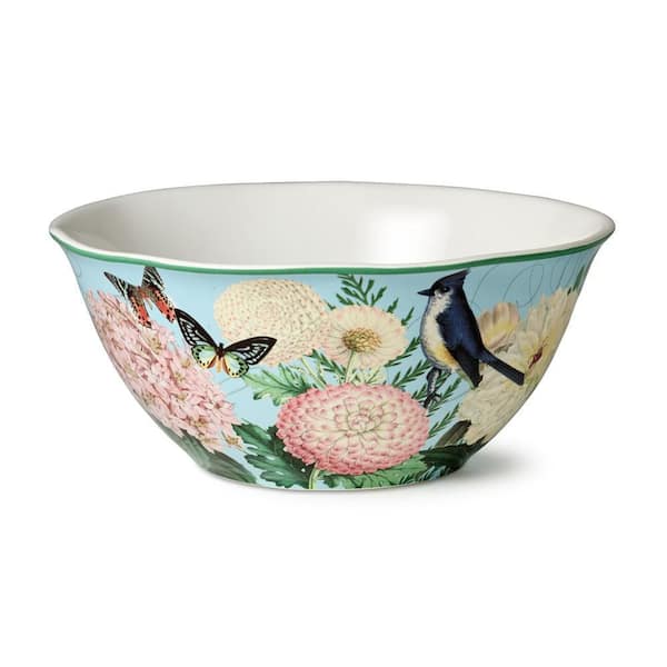 Certified International Flora 128 fl. oz. Multi-Colored Ceramic Deep Bowl