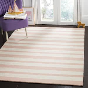 Kids Pink/Ivory 5 ft. x 7 ft. Striped Area Rug