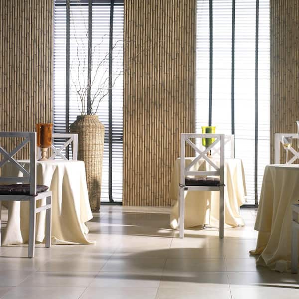 Bamboo Albufera Beige 4 in. x 19-3/4 in. Fluted Ceramic Wall Tile (8.4 sq. ft./Case)