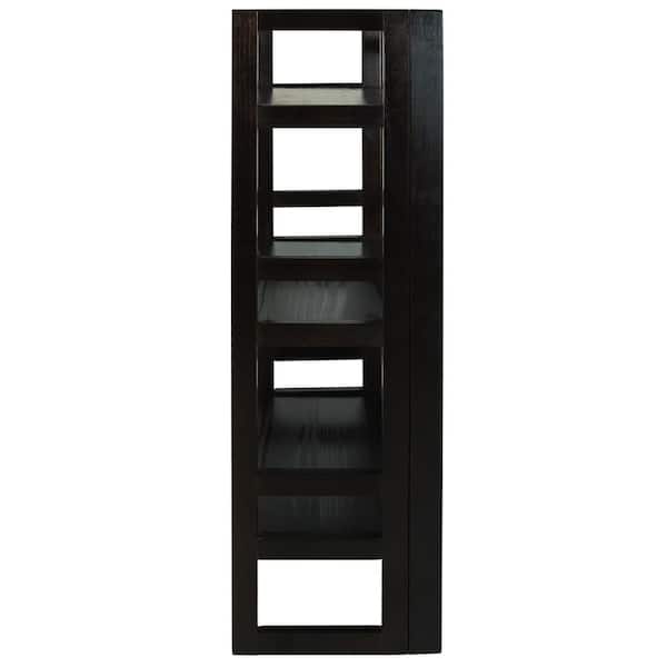 3 Shelf Foldable Etagere Bookcase 331, Ikea Slim Bookcase Blackout