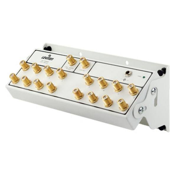 Leviton Structured Media Center Premium 1x16 (16-Way) Active Video Amplified Splitter Module - White