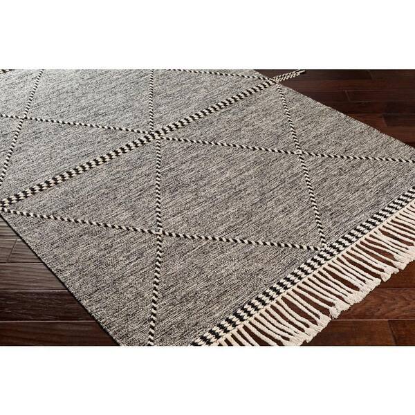 Trivolia Black/Cream Geometric 3 ft. x 8 ft. Runner Indoor Area Rug