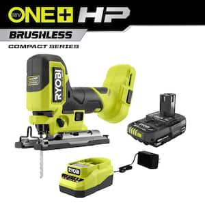 ONE+ HP 18V Brushless Cordless Compact Barrel Grip Jig Saw Kit with 2.0 Ah Battery and Charger