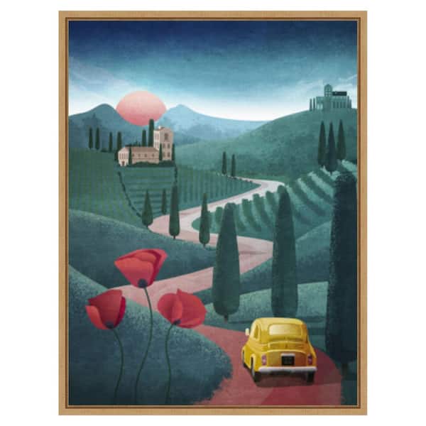 Amanti Art Tuscany by Emel Tunaboylu 1 Piece Floater Frame Canvas Giclee Nature Art Print 30 in. x 23 in.