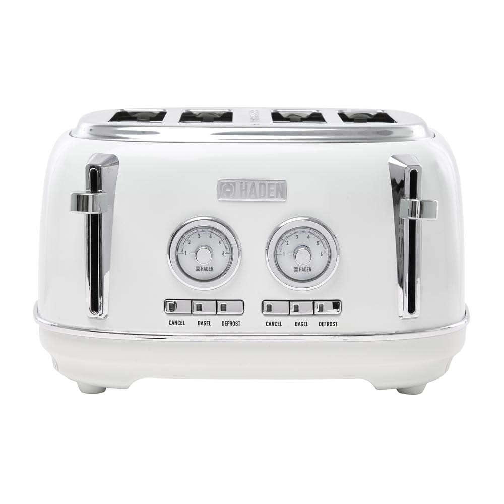 HADEN Heritage 1500-Watt 4-Slice Black and Copper Wide Slot Retro Toaster  with Removable Crumb Tray and Browning Control 75042 - The Home Depot
