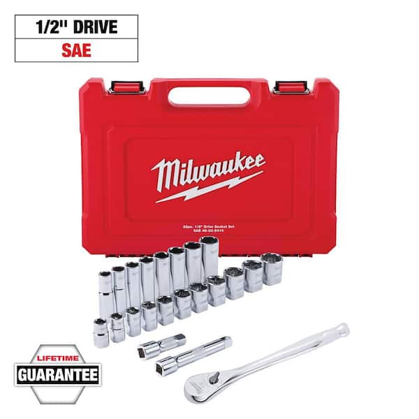 1/2 in. Drive SAE Ratchet and Socket Mechanics Tool Set (22-Piece)