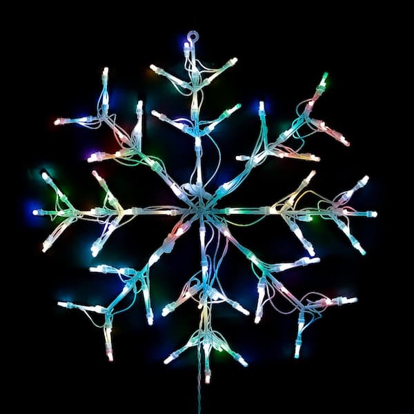 HOLIDYNAMICS HOLIDAY LIGHTING SOLUTIONS 28 in. Holidynamics Christmas Dynamic RGB Color Changing Snowflake