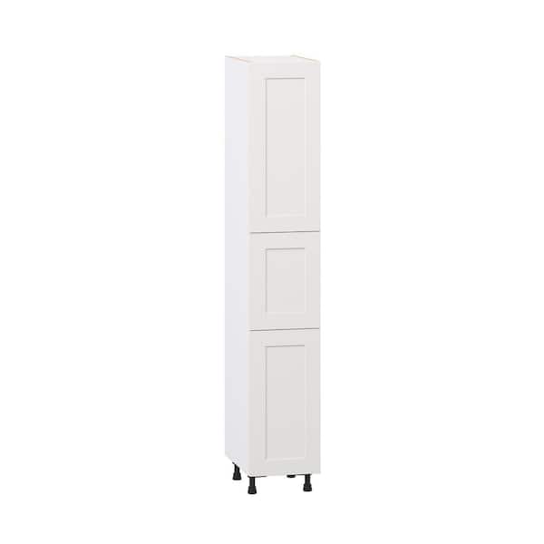 Roseland 15 in. W x 24 in. D x 89.5 in. H Assembled Shaker Pantry Kitchen Cabinet in Warm White