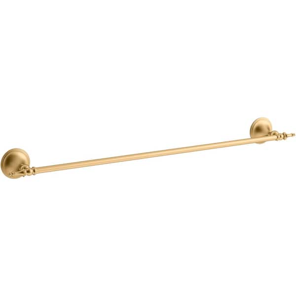 KOHLER Decorative 24 in. Towel Bar in Vibrant Brushed Moderne Brass