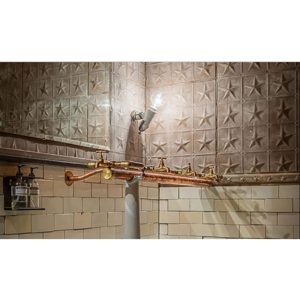 Pattern #36 Repeating Star 24 x 24 inch Metal Tin Nail-Up Ceiling Tiles