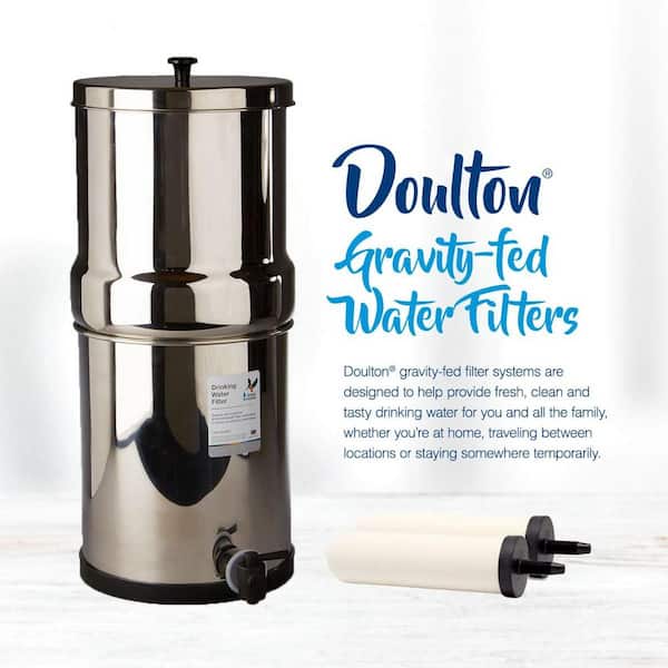 DOULTON 2.24 Gal. Stainless Steel Gravity-Fed Countertop System