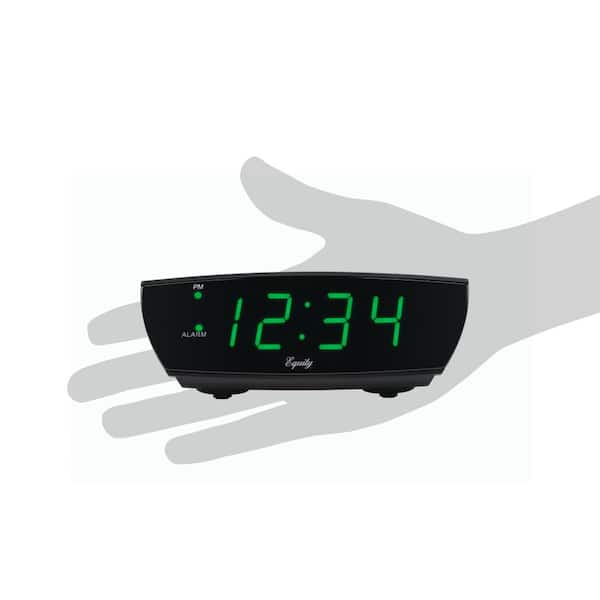 Equity by La Crosse Green LED 0.9 In. Digital Alarm Clock 75902 