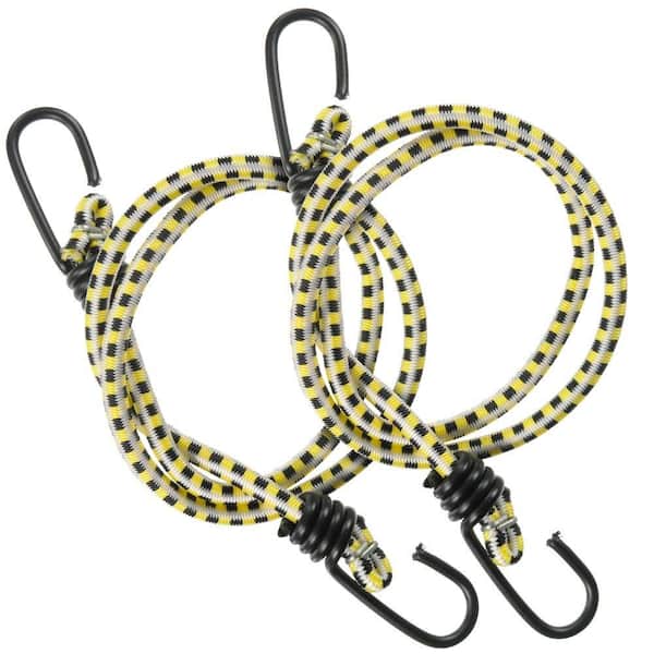 Keeper 36 in. Yellow Bungee Cord with Coated Hooks (2 Pack)