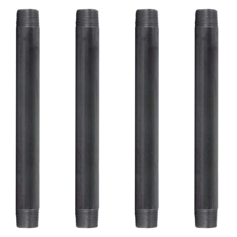 1 in. x 12 in. Black Industrial Steel Grey Plumbing Nipple (4-Pack) price history on PriceWatchPro