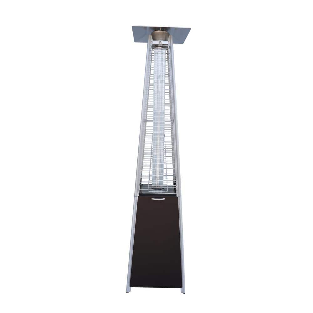 40,000 BTU Propane Standing Patio Heater Stainless Steel.