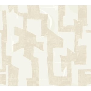 Brown and Cream Modern Tribal Matte Non-Pasted Paper Wallpaper