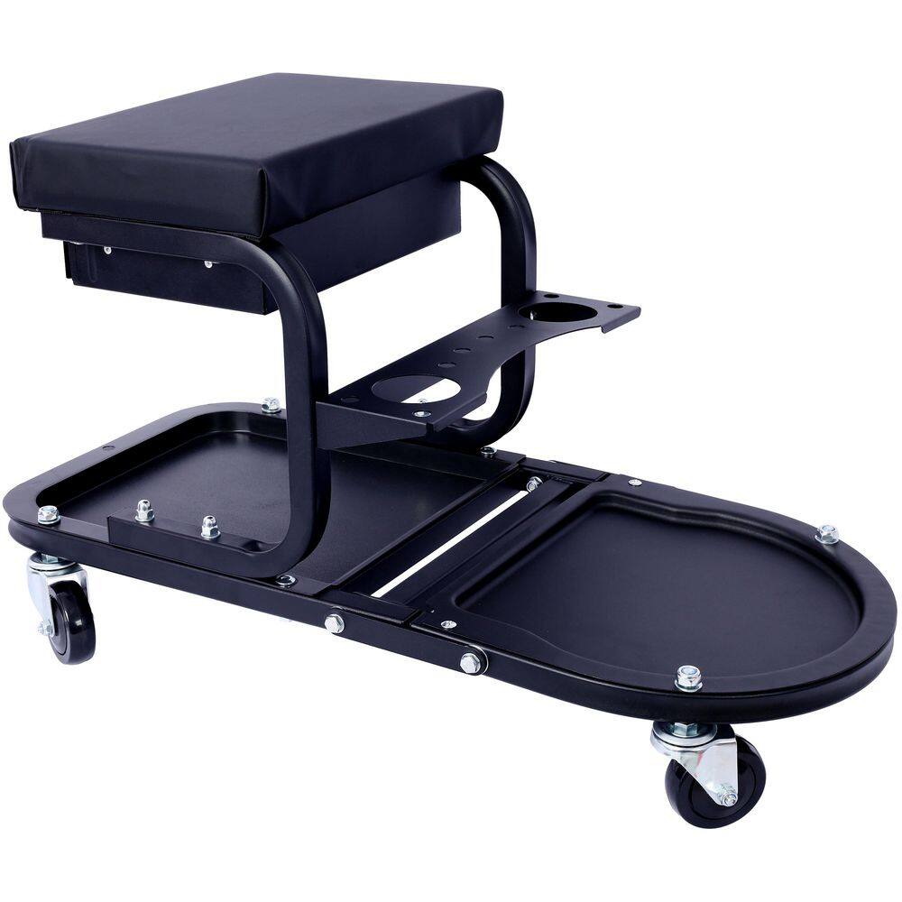 300 lb. Capacity Black Steel Garage Mechanics Chair with Tool Tray, Holders and Drawer, Mechanic Creeper for Garage price history on PriceWatchPro