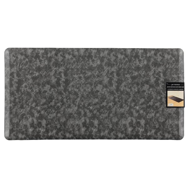 Cloud Comfort Gray 20 in. x 39 in. Medallion Embossed Anti-Fatigue Mat