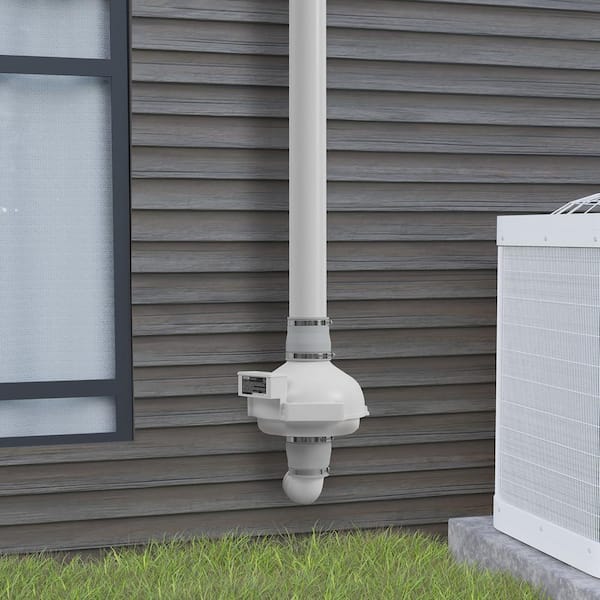 4-3.5 in. Radon Fan Installation Kit, Quiet 260 CFM Radon Mitigation Fan System Kit with 2-Couplers, Pressure Indicator
