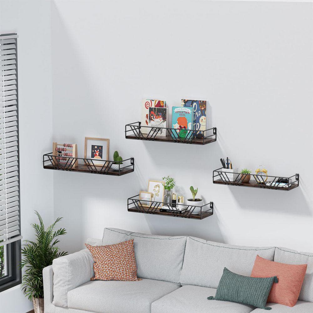 16.33 in. W x 5.5 in. D Decorative Wall Shelf for Wall Set of 4 16.33 in. W x 5.5 in. D Decorative Wall Shelf for Wall Set of 4
