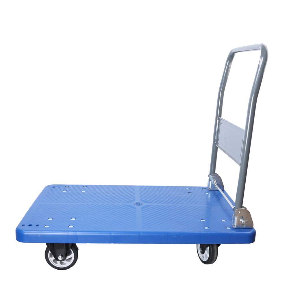 Foldable Push Cart Dolly, 660 lbs. Capacity Moving Platform Serving Cart, S