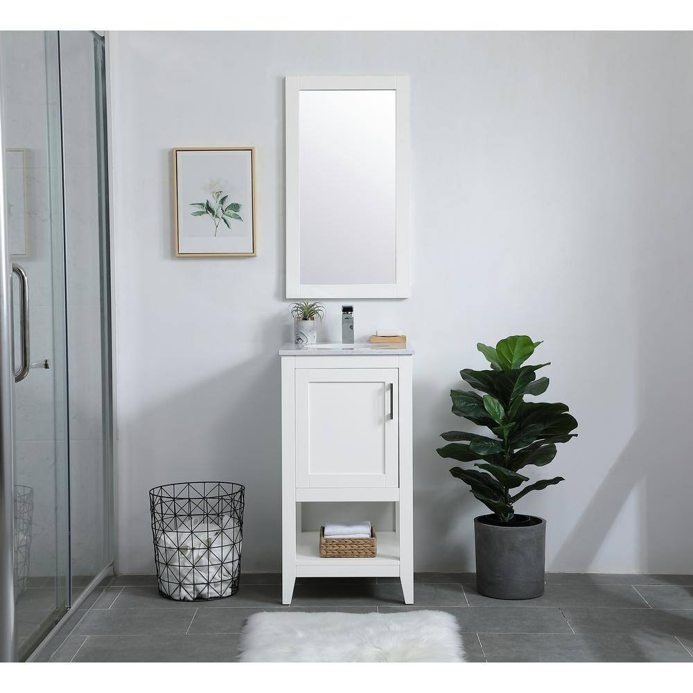 White Rectangular MDF Bathroom Vanity Mirror