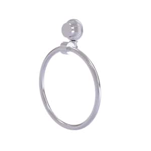 Venus Collection Towel Ring with Twist Accent in Satin Chrome