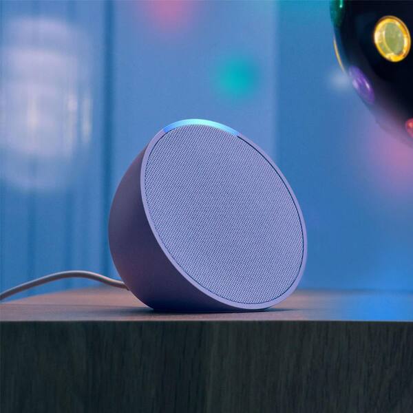 Echo Pop (1st Gen, 2023 Release) Full Sound Compact Smart Speaker  with Alexa, Lavender Bloom B09ZX1LRXX - The Home Depot