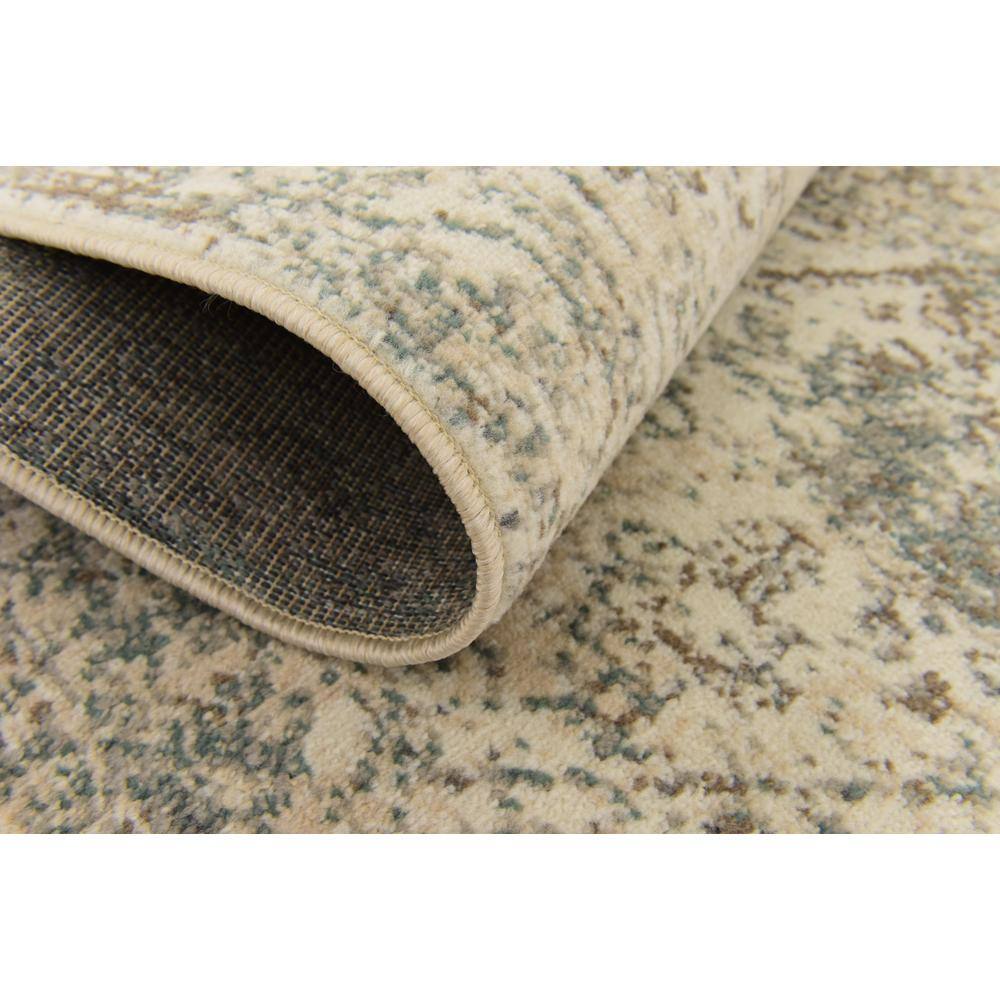 Geometric Gray Synthetic 4' x 6' Easy-Care Area Rug