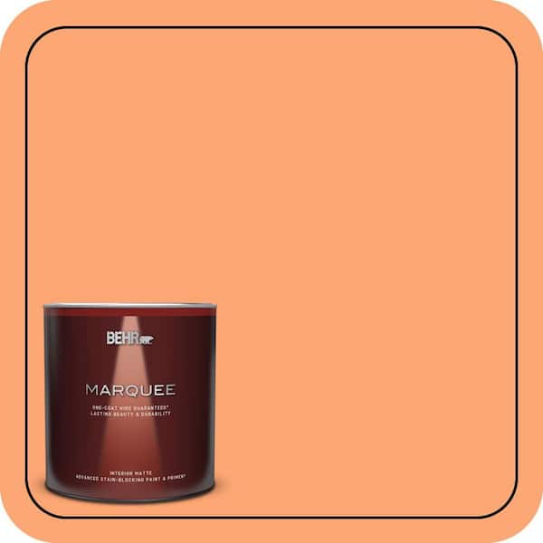 BEHR MARQUEE 1 qt. #240B-4 Marmalade Matte Interior Paint & Primer