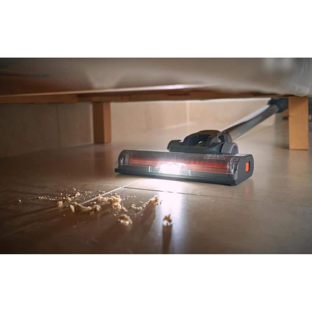 Gray Convertible Bagless Cordless Stick Vacuum with LED Lights