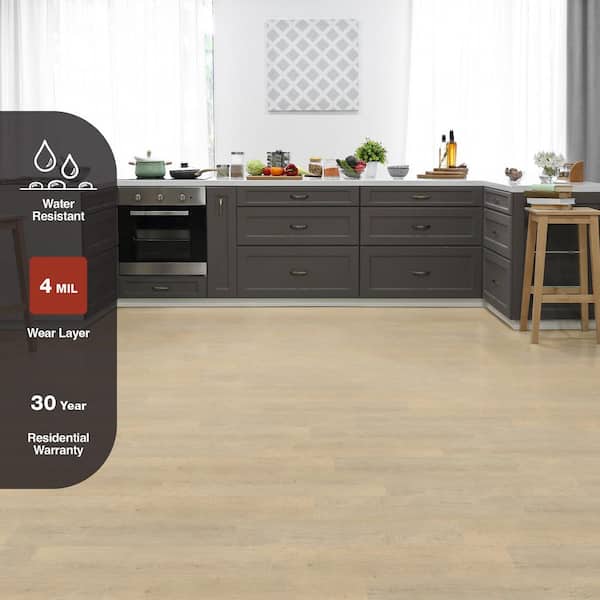 Raritan 4 MIL x 6 in. W x 36 in. L Grip Strip Water Resistant Luxury Vinyl Plank Flooring (24 sqft/case)