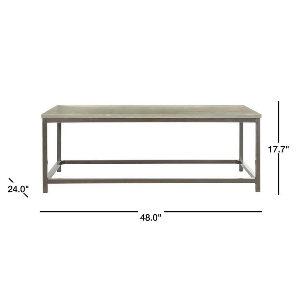 Ash Grey Walnut Wood Rectangular Coffee Table