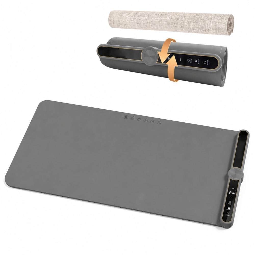 Extra Large Roll Up Silicone Food Warming Mat with 9-Level Temperature and 6-Hour Timer Settings Portable Grey price history on PriceWatchPro