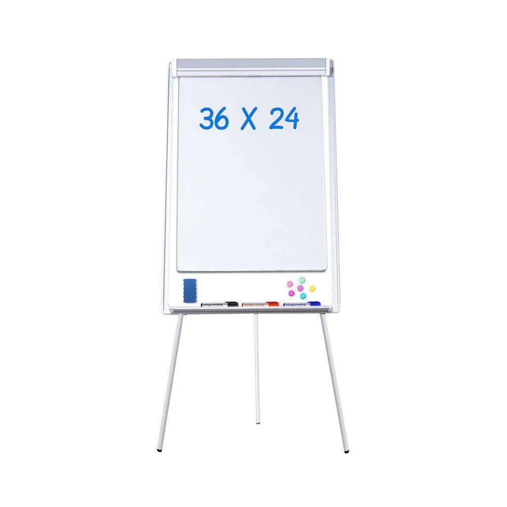 Bulletin Boards - Tripod Whiteboard Portable Dry Erase Board 36 x 24 inches Flipchart Board Height Adjustable