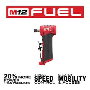 M12 FUEL 12-Volt Lithium-Ion Brushless Cordless 1/4 in. Right Angle Die Grinder w/4.0 Ah Starter Kit