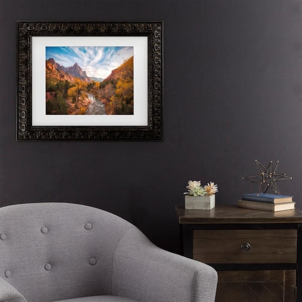 Trademark Fine Art Michael Zheng Watchman Sunset Matted Framed
