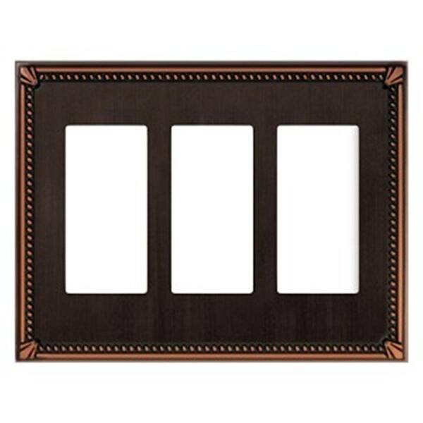 Creative Accents Bronze 3-Gang Wall Plate