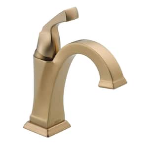 Dryden Single Hole Single-Handle Bathroom Faucet with Metal Drain Assembly in Champagne Bronze