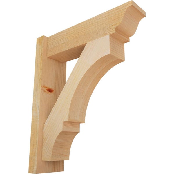 Ekena Millwork 6 in. x 24 in. x 20 in. Douglas Fir Balboa Traditional Rough Sawn Outlooker