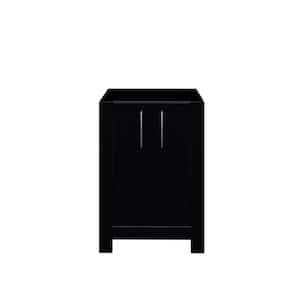 Austin 24 in. W x 20 in. D x 35 in. H Bath Vanity Cabinet without Top in Glossy Black